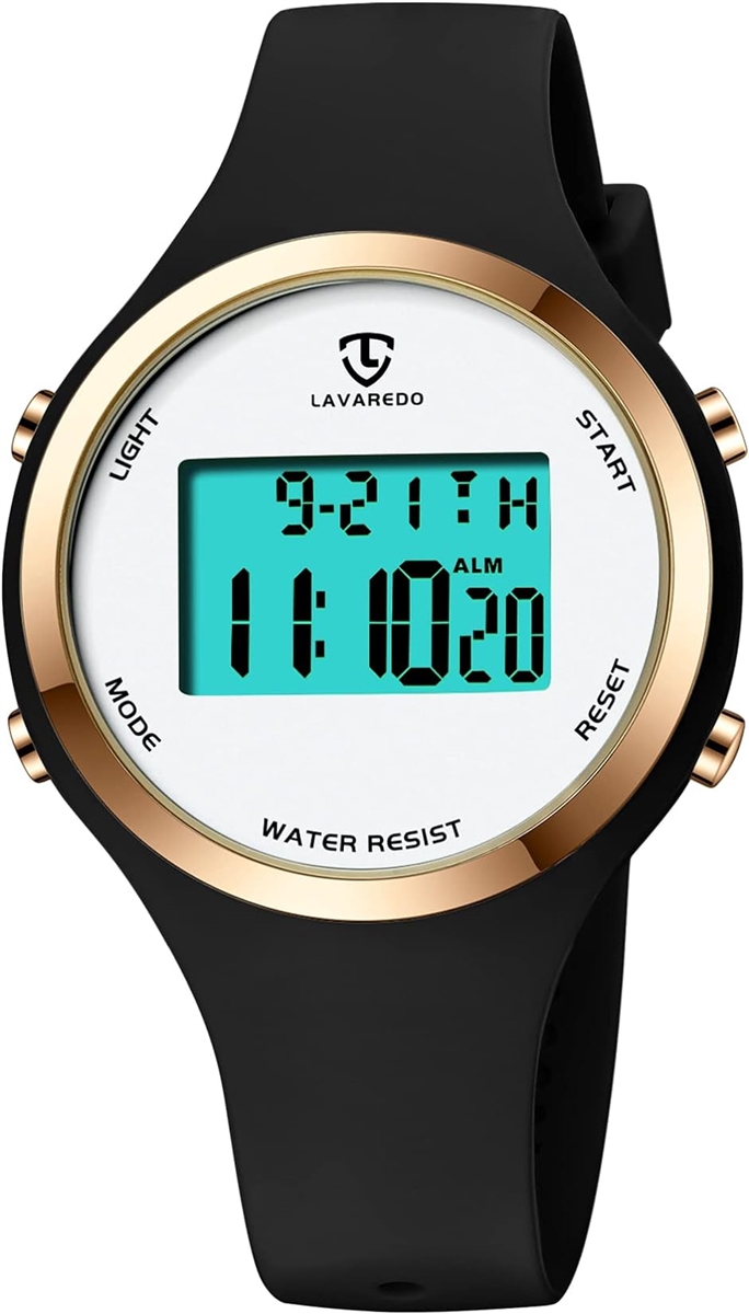腕時計 レディース メンズ デジタル腕時計 男女兼用 子供腕時計 スポーツウォッチ MDM( 01-ブラック)｜horikku