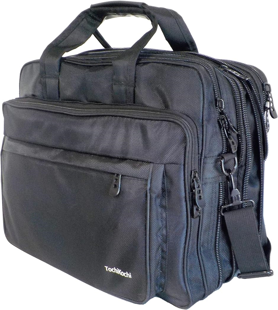 大容量☆バーバリー ビジネスバッグ 2way 黒 A4収納可 マチ拡張可 大