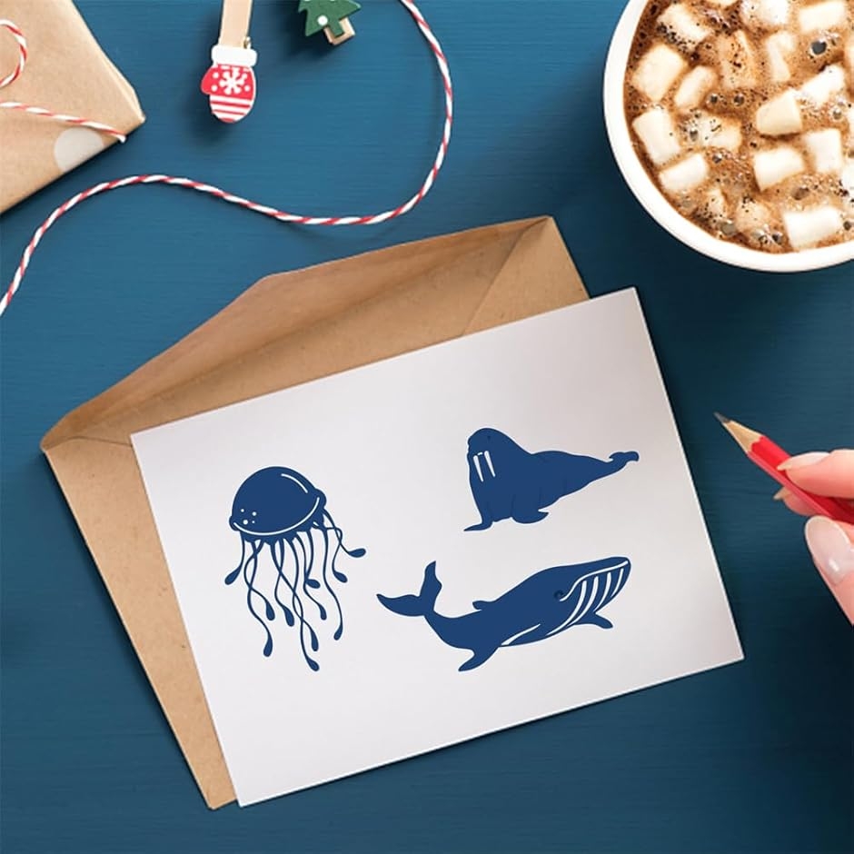 1セット3枚 カッティングダイ メタルダイカット 海洋動物テーマ 亀