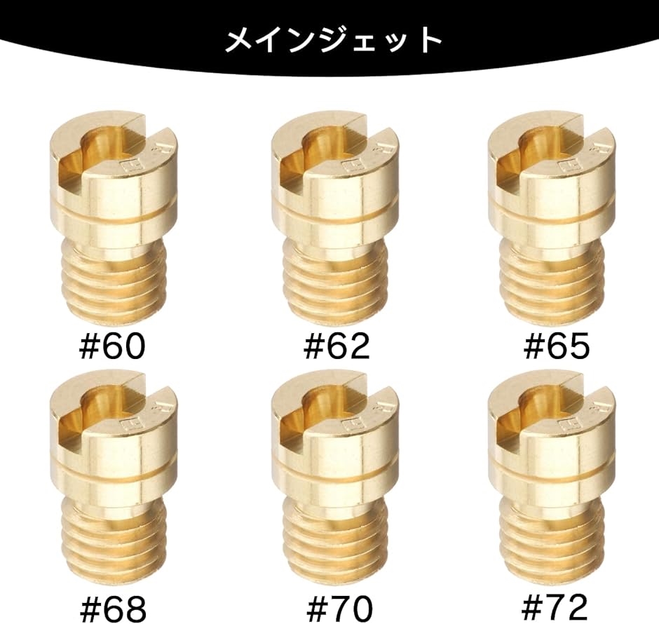 互換品】ミクニメインジェット セット丸小 ミクニ丸型/小 # 60#62#65