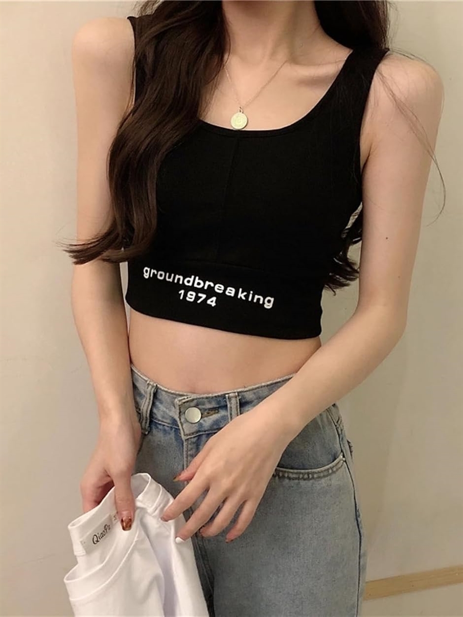 クロップド ショート 丈 Tシャツ タンクトップ セット