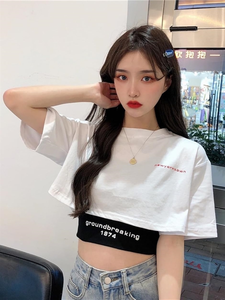 クロップド ショート 丈 Tシャツ タンクトップ セット