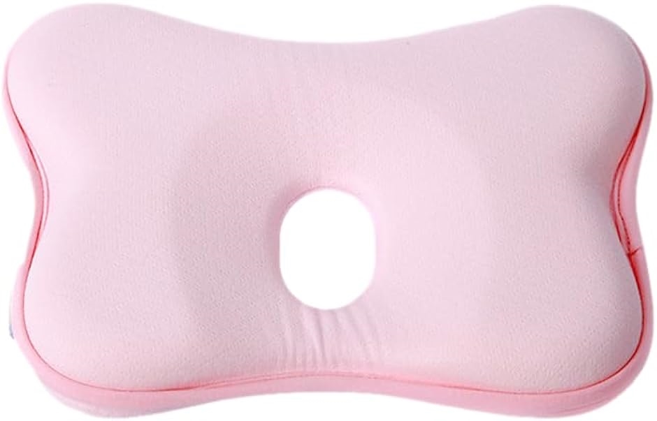ベビー枕 赤ちゃん枕 クッション コットン 綿 100％ 向き癖 改善 対策 防止 新生児 MDM( ピンク)｜horikku