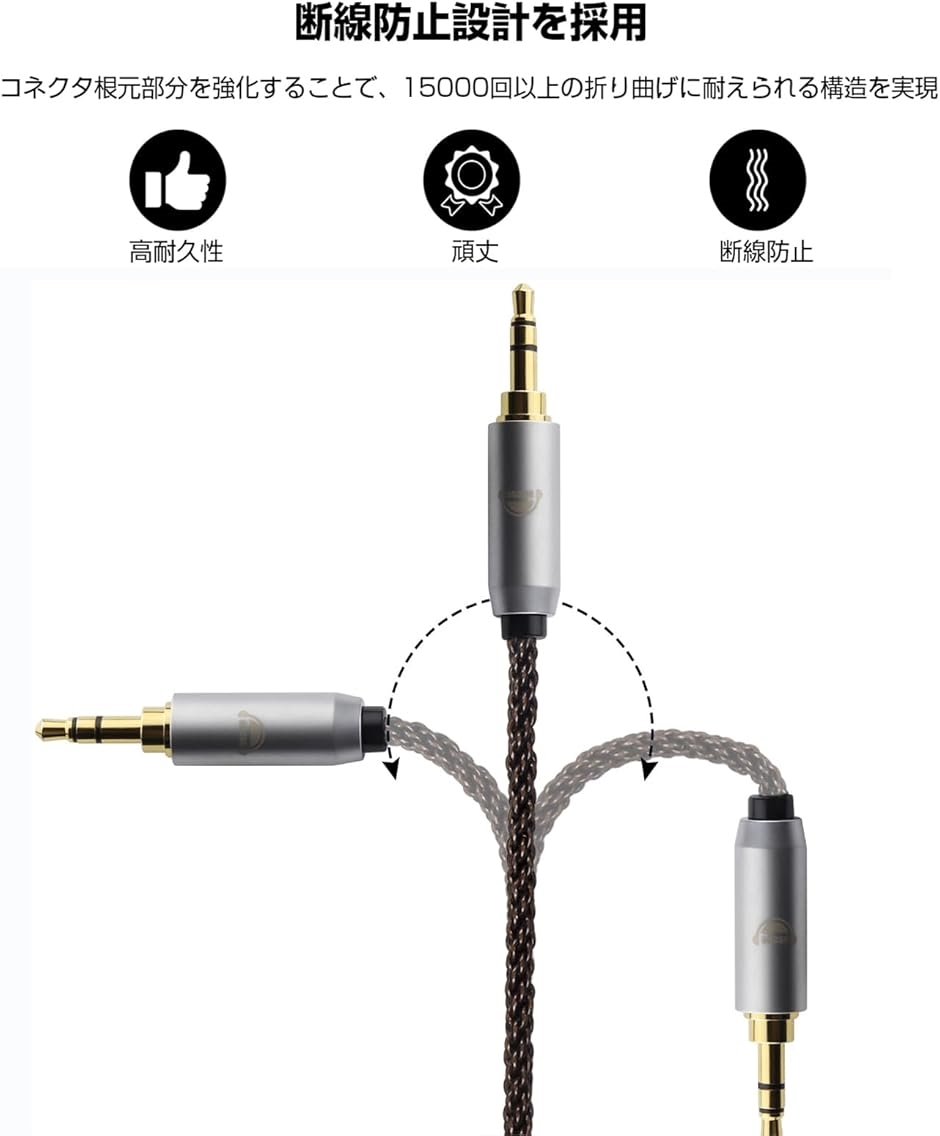 Groove Audio イヤホンケーブル 4.4mmジャック Amazon | okcsc AC8G 変換ケーブル イヤホンジャック 変換 4.4mm（オス