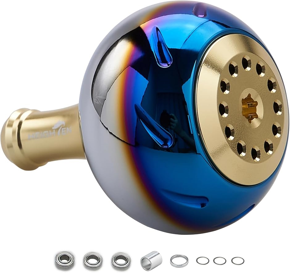 CCM パワーハンドル ゴールド ノブ ブルー 45mm パワー リール ハンドル ノブ 4色 シマノ Shimano Bタイプ ダイワ
