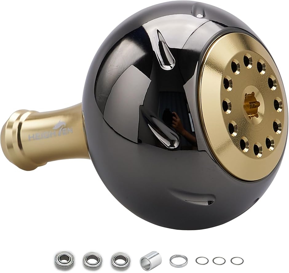 45mm パワー リール ハンドル ノブ 4色 シマノ Shimano Bタイプ ダイワ Daiwa Lサイズ MDM( ブラック＆ゴールド) :  2bj8jlivdu : スピード発送 ホリック - 通販 - Yahoo!ショッピング