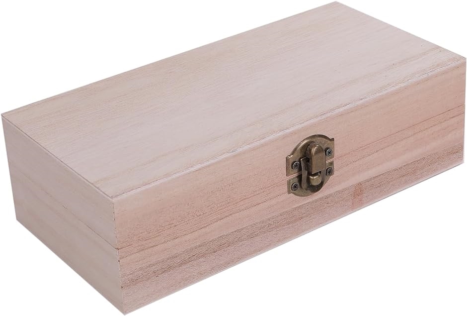 木箱 ボックス 木目 装飾 小物入 焦がし加工 蓋付き( ナチュラル)