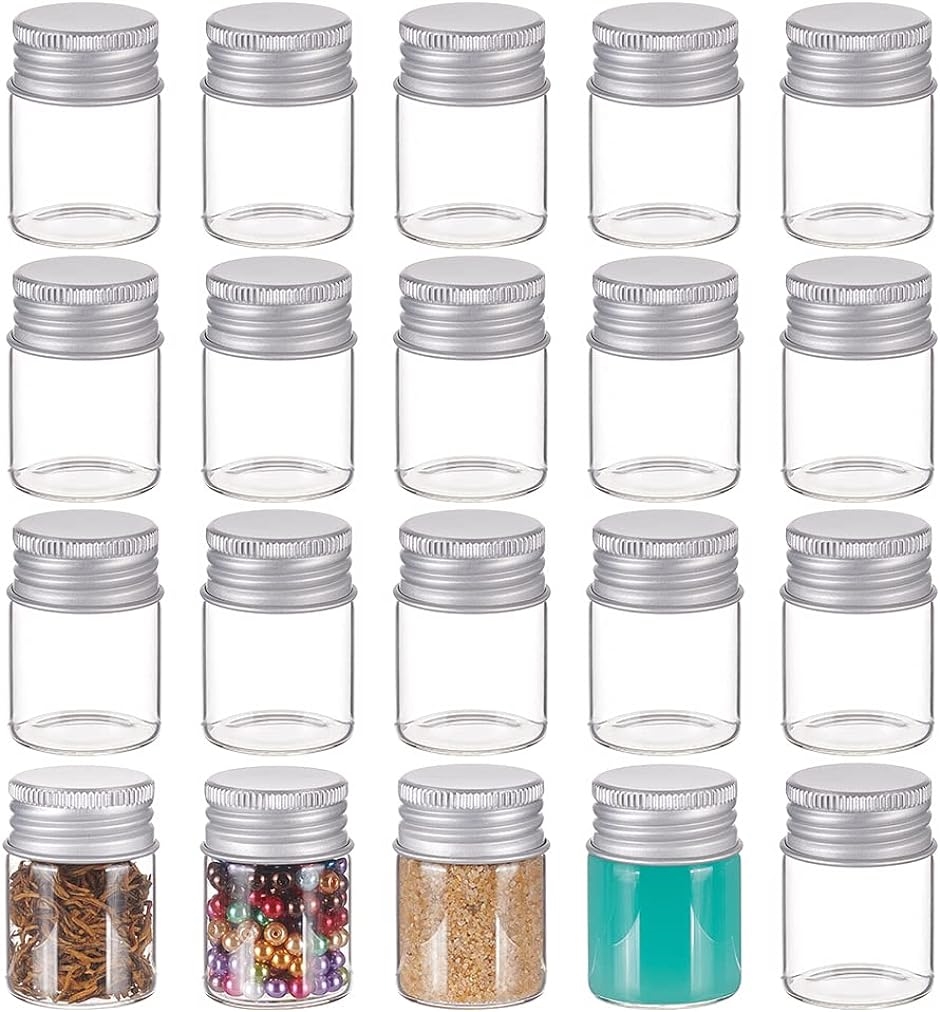 ミニチュアボトル9本セット 20点15ml ガラスボトル ガラス瓶 ミニボトル 小分け 密閉 アルミ
