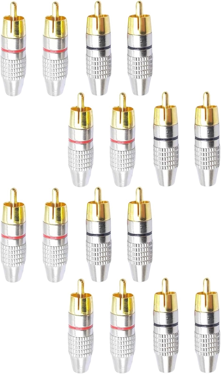 金メッキ RCA プラグ 端子 ミキサー ターミナル はんだレス オス