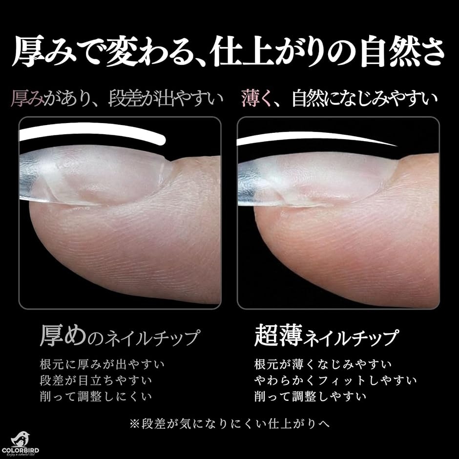 フットネイルチップ Silvella ペディキュア 夏 足 0.1mm超薄 クリア