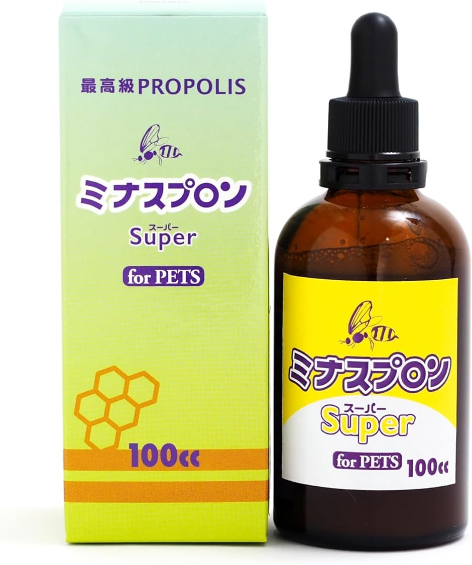 プロポリス スーパー for PETS ペット用 高濃度 サプリメント 猫 犬 ハムスター うさぎ 鳥 小動物( 100cc)｜horikku