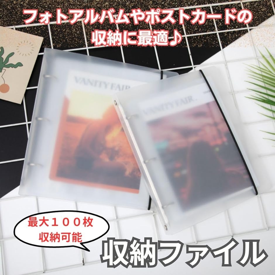 ポストカード 収納 ファイル ホルダー バインダー式 リング式 写真