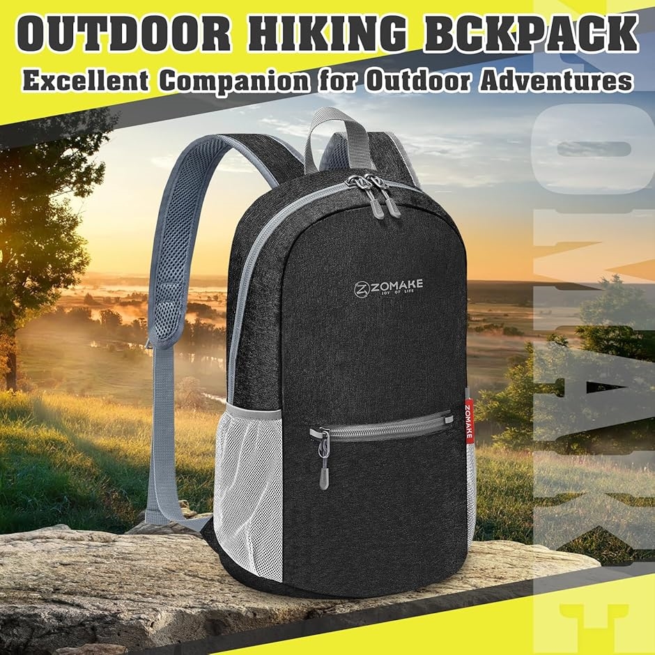 折りたたみリュック アウトドアバック 10L 小型 超軽量 防水 アタックザック バックパック エコバッグ ブラック, 10L スピード発送 ホリック - 通販 - Yahoo ショッピング