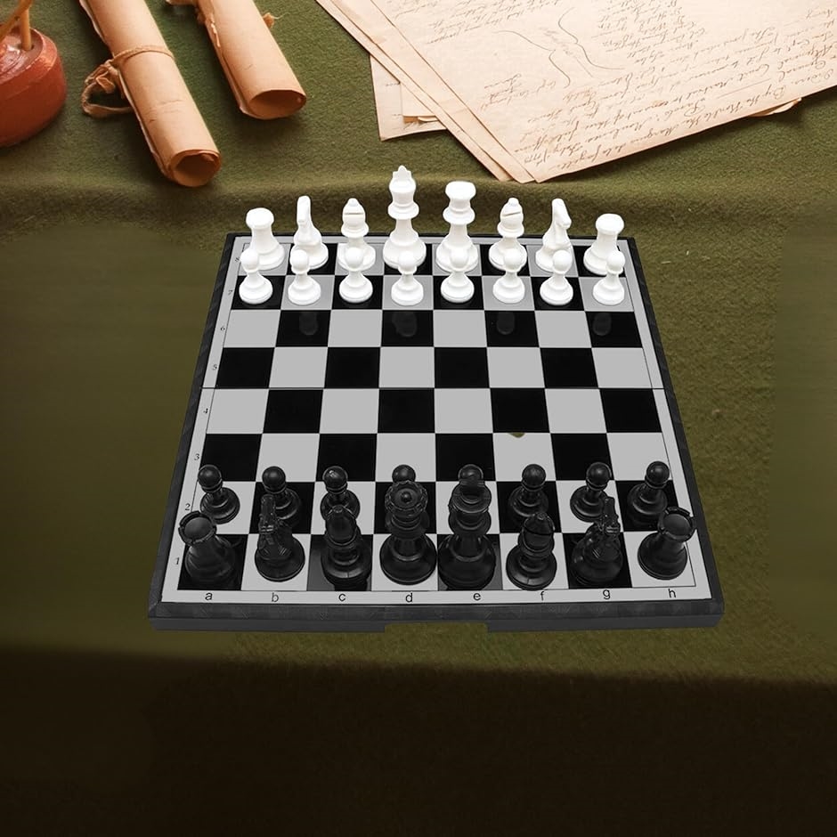 マグネットチェス 折りたたみ式チェスボード＆チェスピースセット 持ち運び便利＆お手軽20cmサイズ chess board set｜horikku
