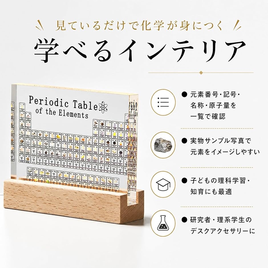 元素周期表 インテリア おしゃれ アクリルガラス ライトアップ