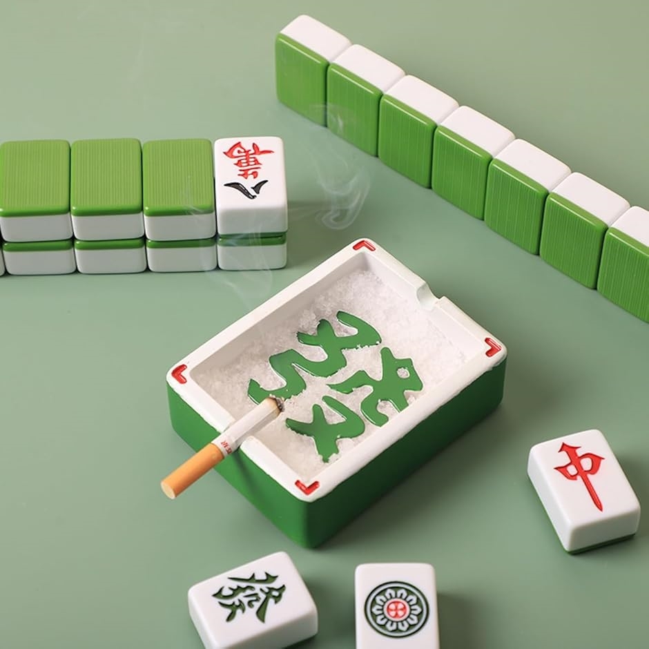 麻雀牌 灰皿 インテリア 卓上 ユニーク アッシュトレイ 雀荘 大容量