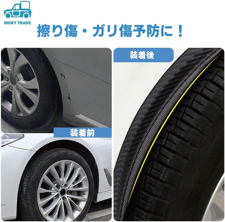 互換品】morytrade フェンダーモール オーバーフェンダー アーチ 汎用 