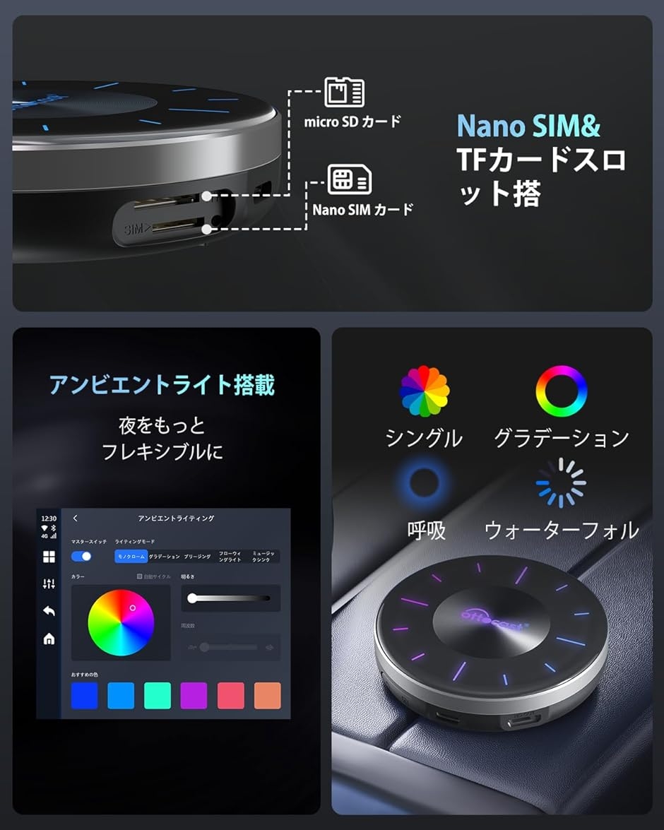 互換品】Ottocast P3 オットキャスト OttoAiBox Android12 CarPlay