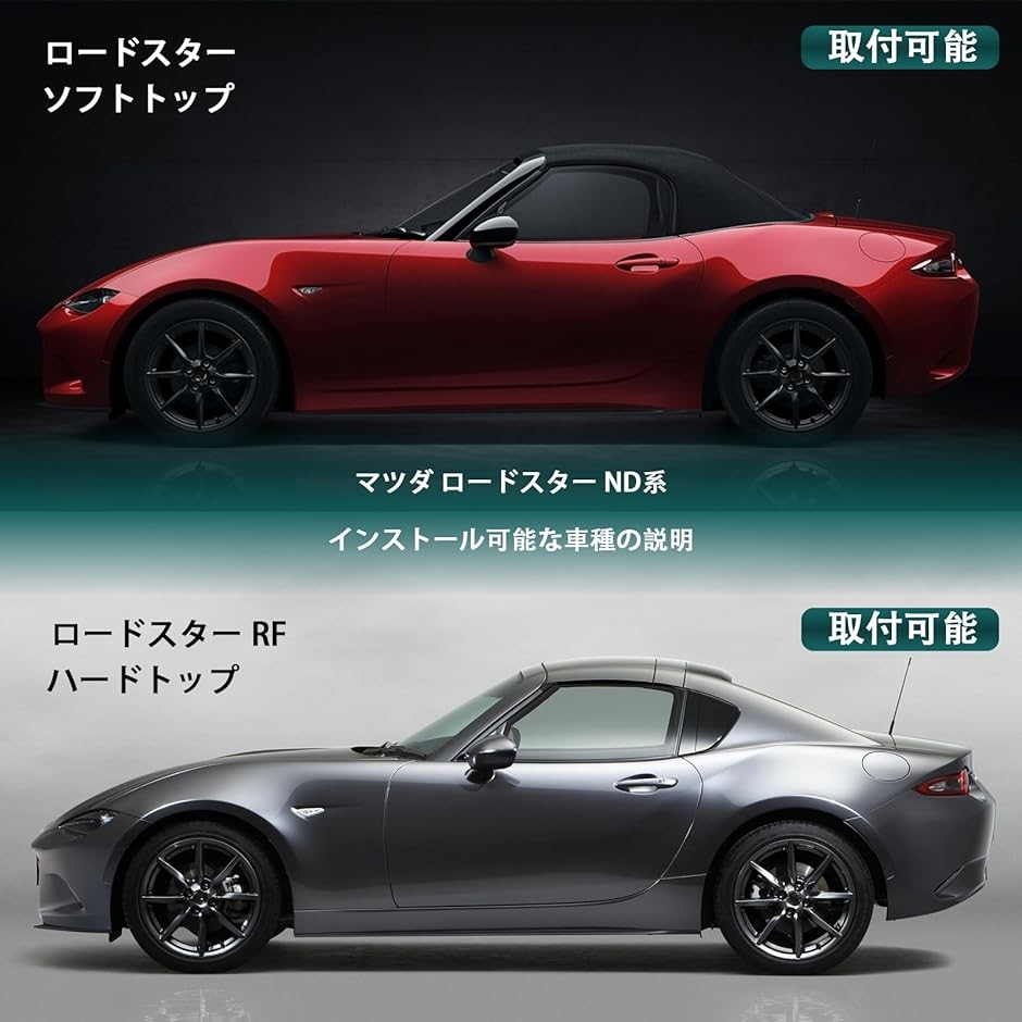 新型 マツダ ロードスター RF ND系 2016〜2023に適用 センターコントロールボタンパネル 貼付タイプ 2点セット( レッド)