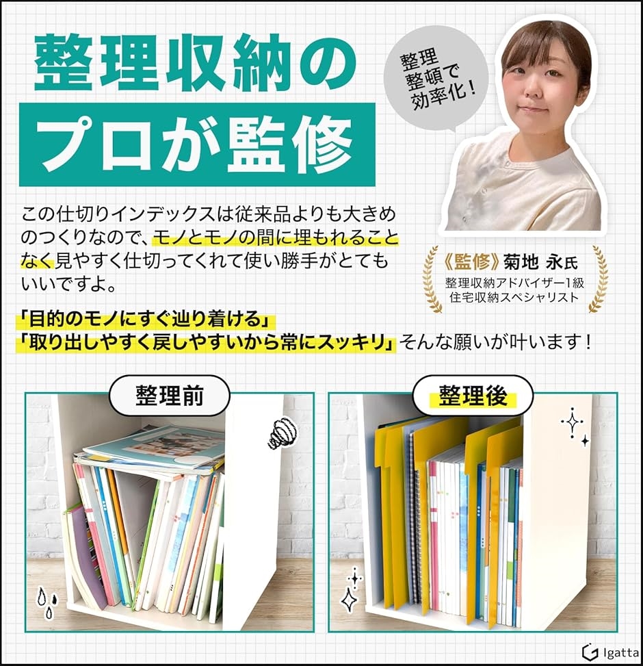すっきり書類 書籍整理 書類整理 仕切り インデックス キャビネットや