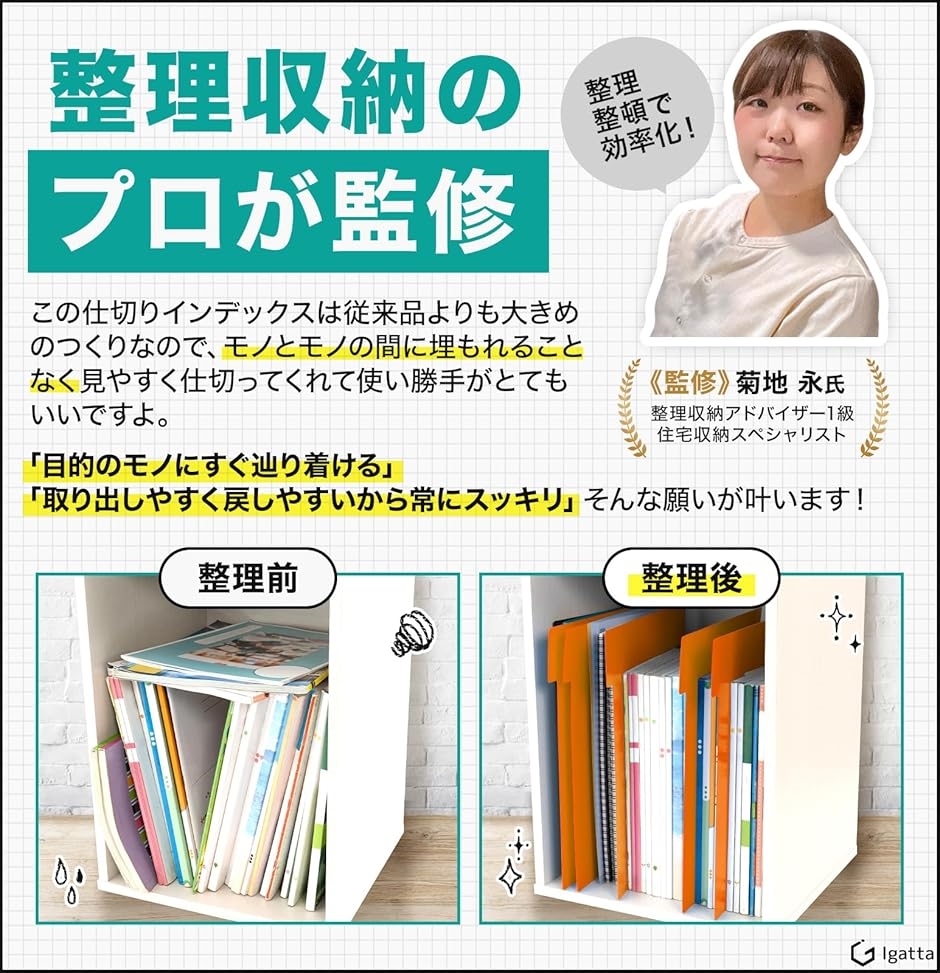 すっきり書類 書籍整理 書類整理 仕切り インデックス キャビネットや