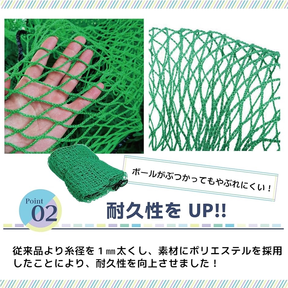 ゴルフネット スポーツネット 飛散防止 練習用 固定用カラビナ付き 防