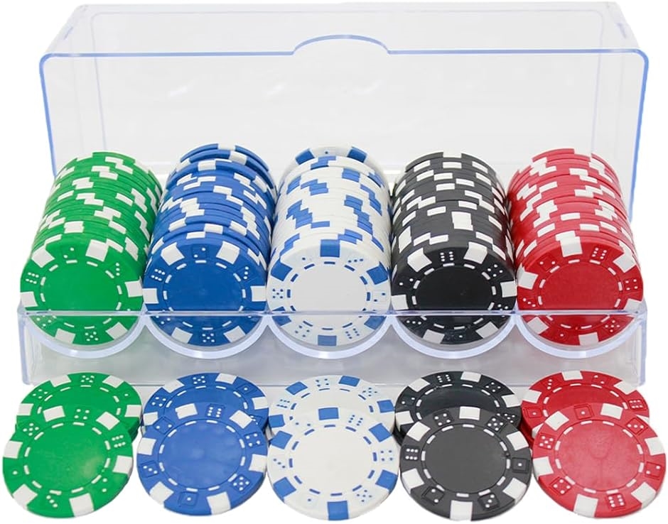 カジノチップ セット ポーカー ケース おもちゃ 100枚 チップ100枚 ケース1個( チップ100枚，ケース1個)