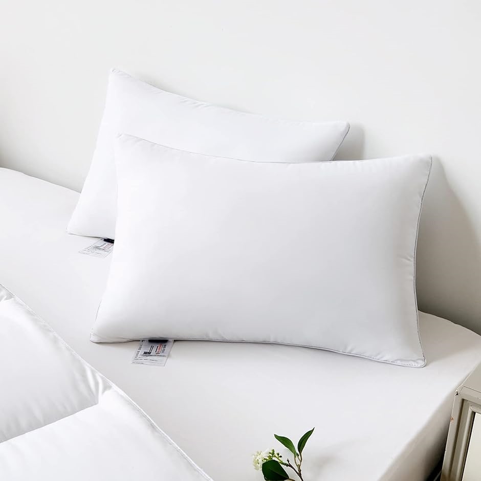 枕 63x43cm まくら ホテル仕様 丸洗い可能 ピロー 高反発枕 横向き対応( ホワイト,  63cmx43cmx20cm)