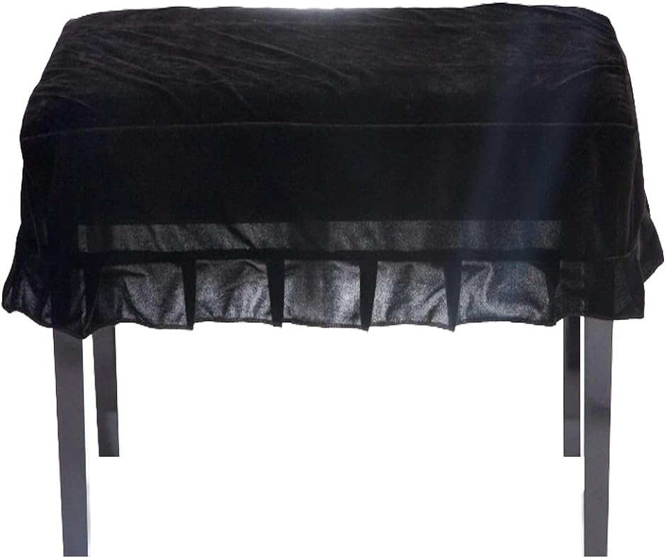 ピアノ椅子カバー 長方形 チェアカバーキャップ 防塵 アップライト 電子ピアノ キーボード ブラック( ブラック)｜horikku