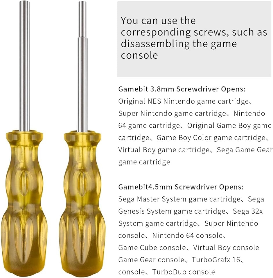 ドライバーセット 3.8mm ＆ 4.5mm セキュリティドライバービット ドライバーツール NES SNES N64｜horikku｜04