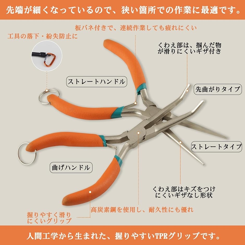 ラジオペンチ 先曲がり 先細 精密機械 整備 修理作業工具 快適工具 DIY Amazon | LEONTOOL 先曲がりラジオペンチ ロング 先曲がり ロング