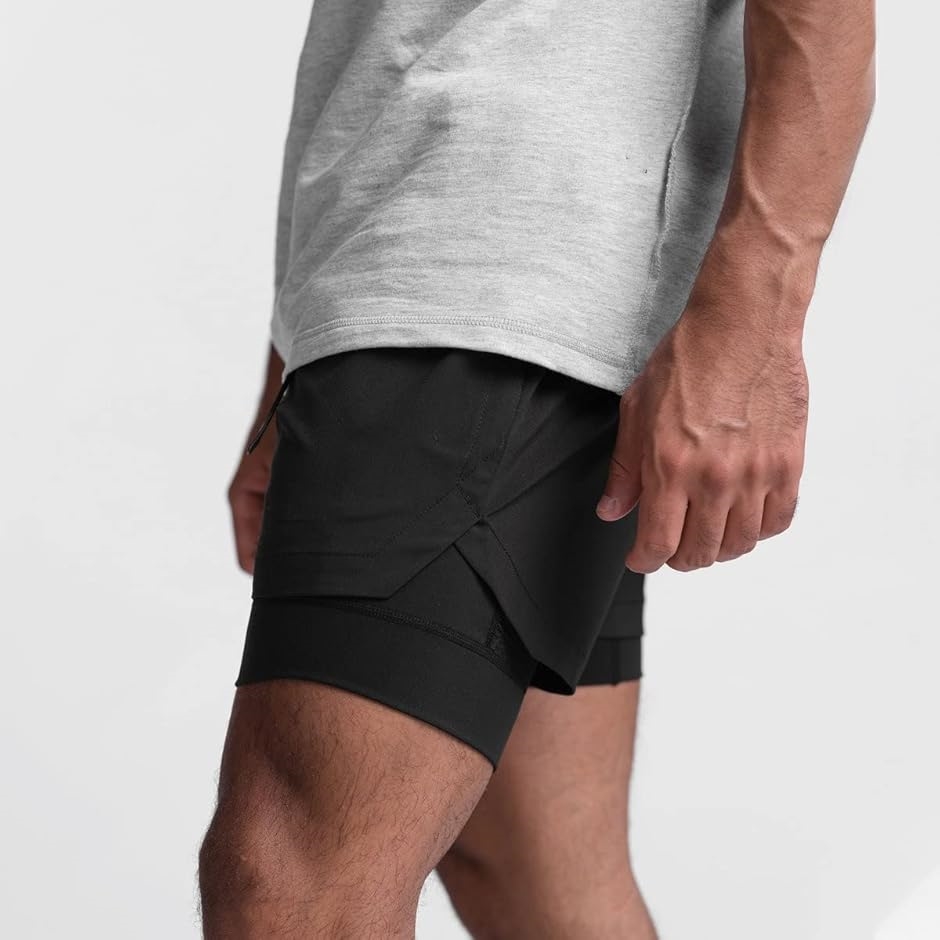 アスペルシオ タイトフィット ショートパンツ ポケット付き 短め