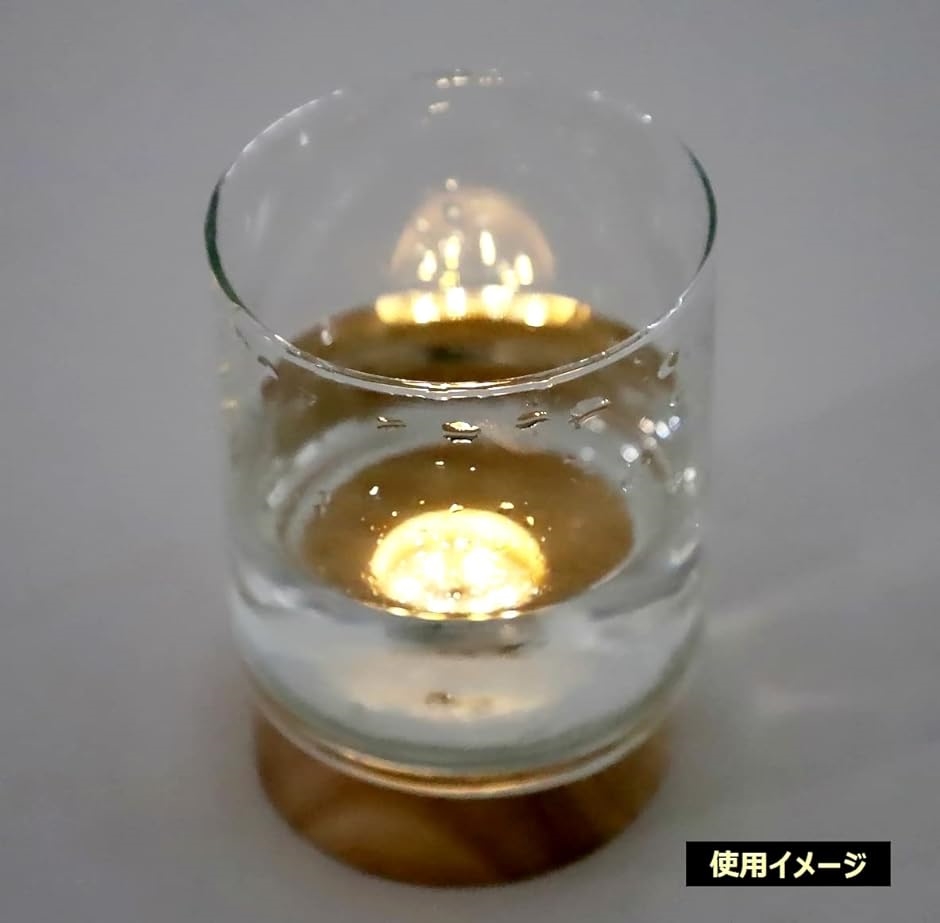 木製 ディスプレイ スタンド LED ライト ベース 水晶玉 台座 電池( 天然木)｜horikku｜04