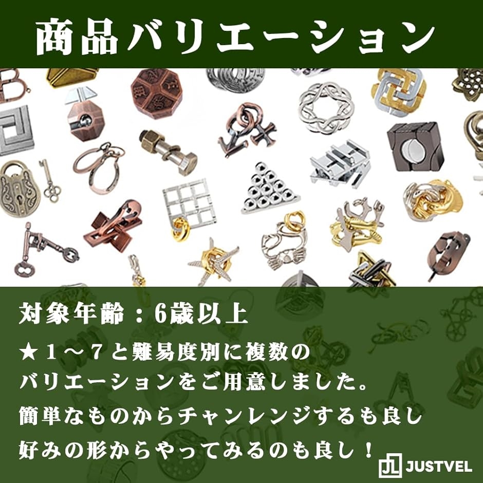 知恵の輪 知恵玩具 子供 大人 立体パズル メタル 難しい セット