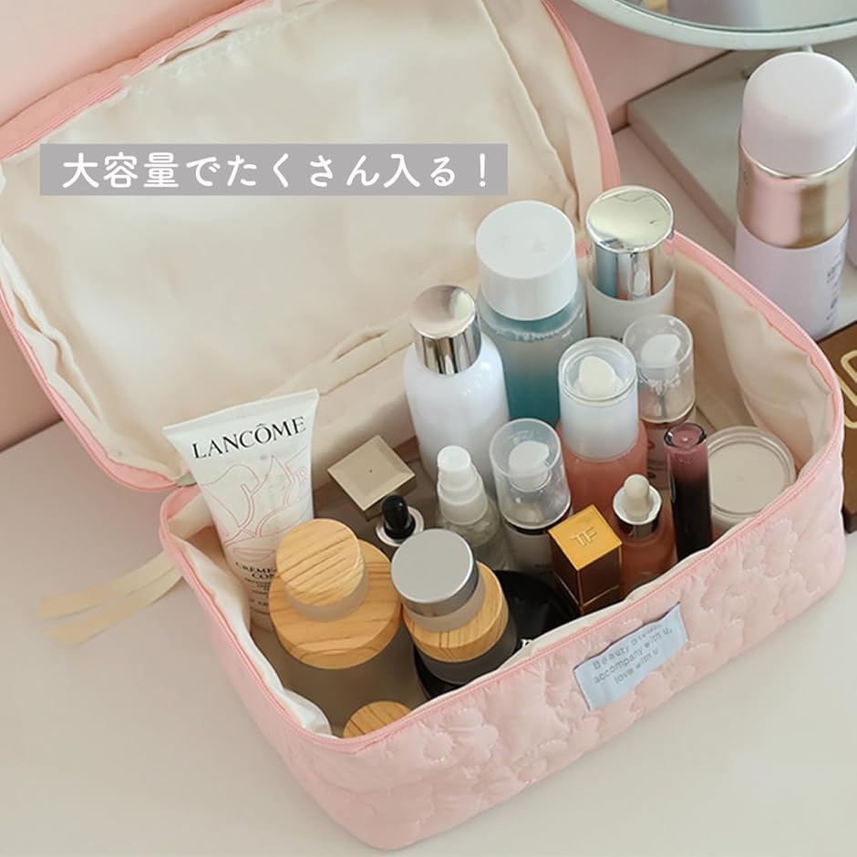 コスメまとめ売り　大容量化粧ポーチ2個つき 化粧ポーチ 大小2個セット 化粧品 コスメ バッグ メイク ケース