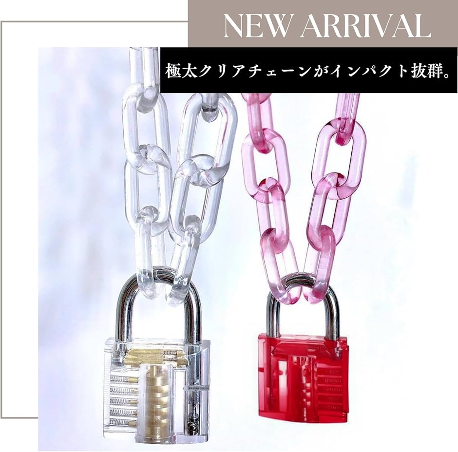 REFLEM 南京錠 ネックレス チェーン シルバー 地雷系 サブカル Y2K ネックレス 南京錠 サブカル 極太 チェーン サブカル地雷 レディース