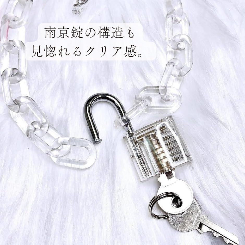 ネックレス 南京錠 サブカル 極太 チェーン サブカル地雷 レディース