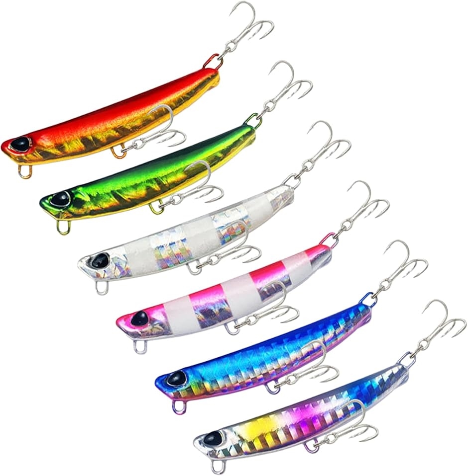青物ルアー【6個セット】 メタルジグ 6個セット ルアー ミノー ジギング リアルジグ フック付