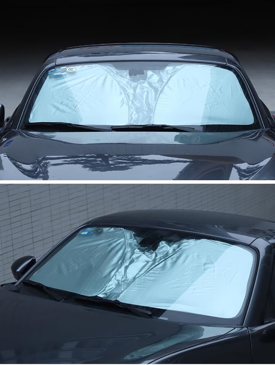 新型 マツダ ロードスター RF ND系 2016〜2024に適用 サンシェード フロントガラス用 遮光フロントシェード 折り畳み 日よけ