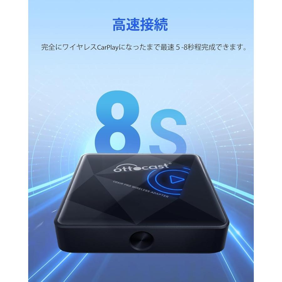 オットキャスト U2-AIR Pro ワイヤレス カープレイ CarPlay アダプター Apple CarPlayをワイヤレス化｜horikku｜03