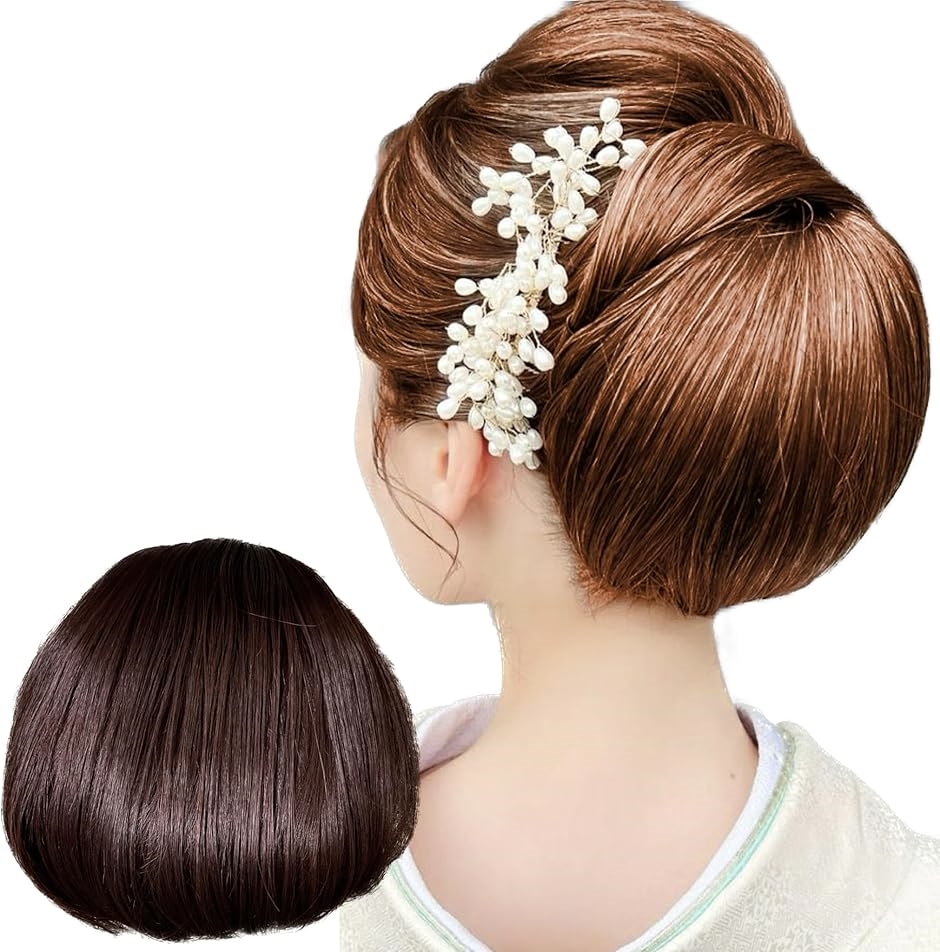 和装ウィッグ つけ毛 部分ウィッグ 部分カツラ 付け毛 シニヨン ミセス