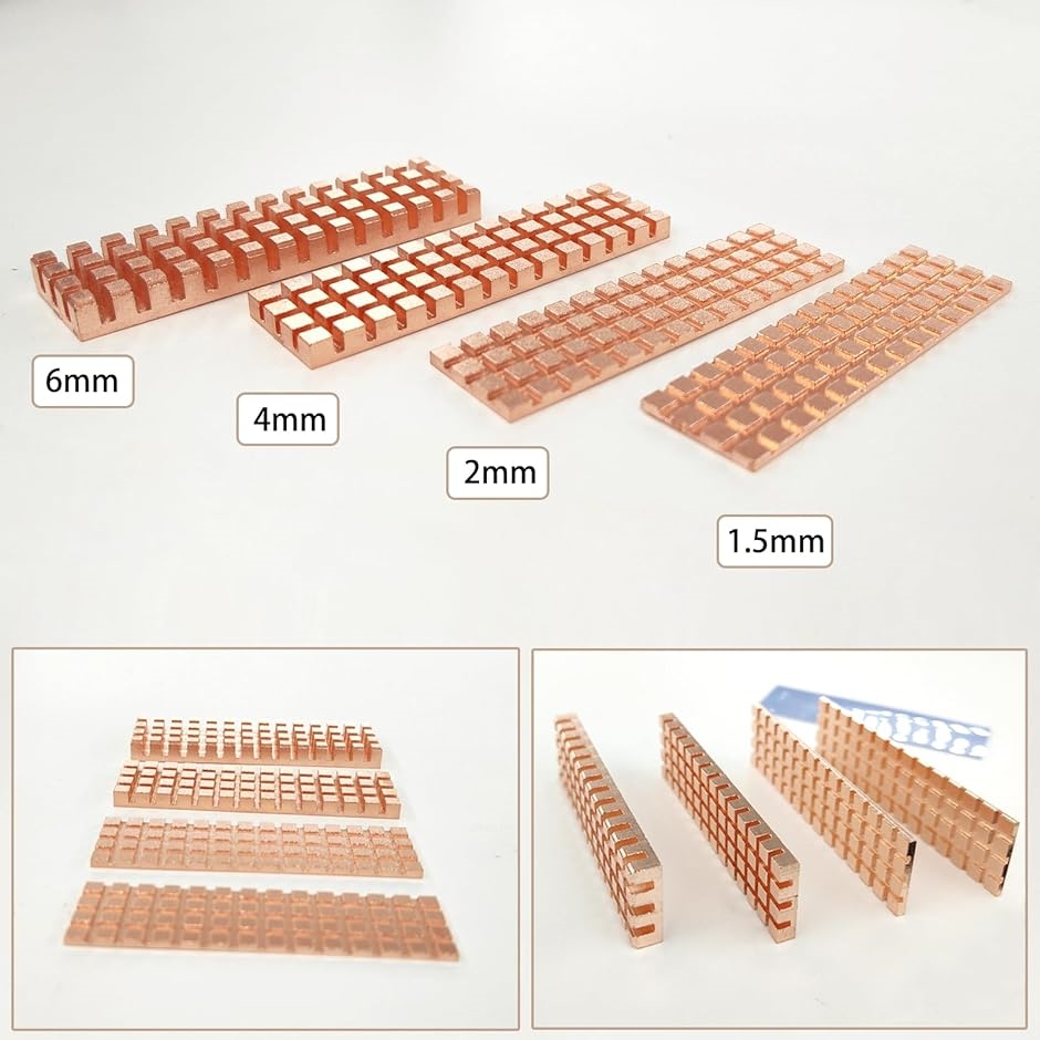 銅製 M.2 SSD ヒートシンク 1.5mm 薄型 熱暴走対策 2280 M2 PS5 ノートPC 用( 純銅厚さ1.5MM)｜horikku｜05