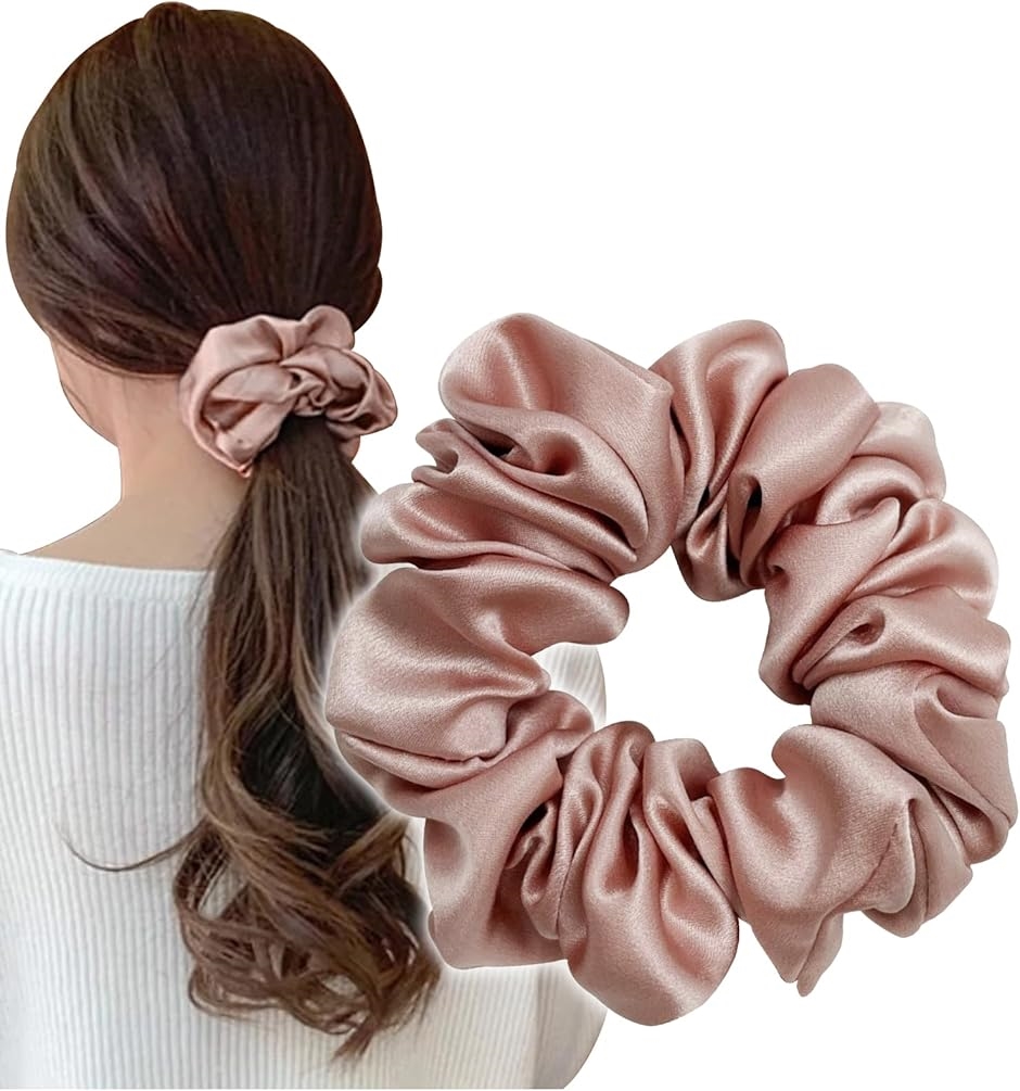 シュシュ シルク100% ヘアゴム 髪にやさしく跡がつかない 母の日 髪