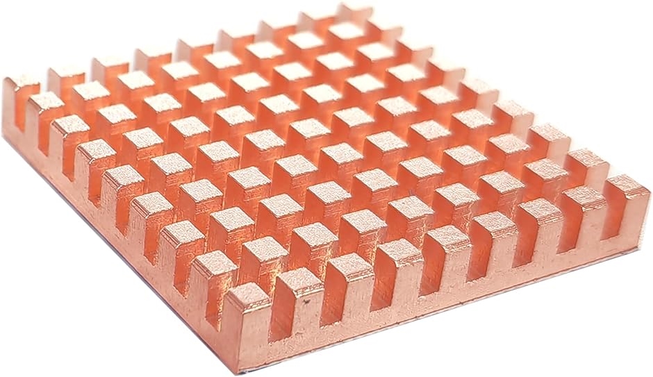 銅ヒートシンク 熱伝導性 粘着シート付き 熱暴走対策 CPU ICチップ 回路基板 精密機器用 2個セット( 純銅40x40MM)｜horikku