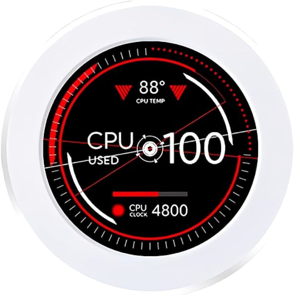 互換品】2.1インチ 水冷サブスクリーン ips円形スクリーン 内蔵