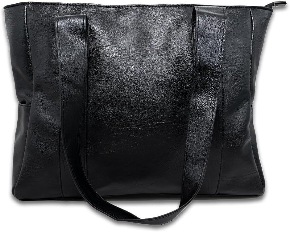 トートバッグ ビジネス メンズ ビジネス鞄 小さめ カバン ショルダーバッグ ブリーフケース 5ポケット付 大容量 A4( ブラック)｜horikku