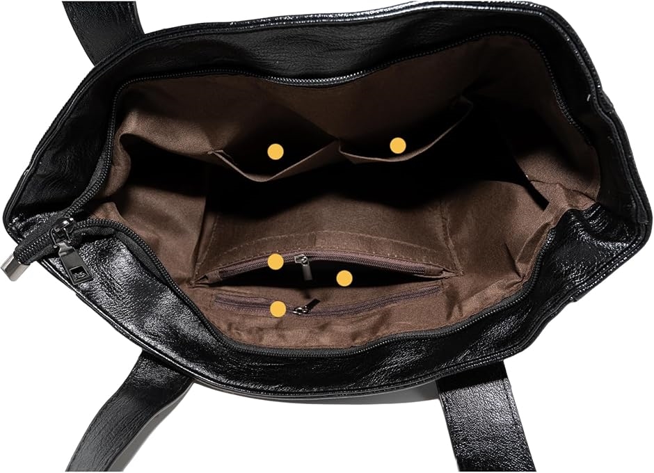 トートバッグ ビジネス メンズ ビジネス鞄 小さめ カバン ショルダーバッグ ブリーフケース 5ポケット付 大容量 A4( ブラック)｜horikku｜04