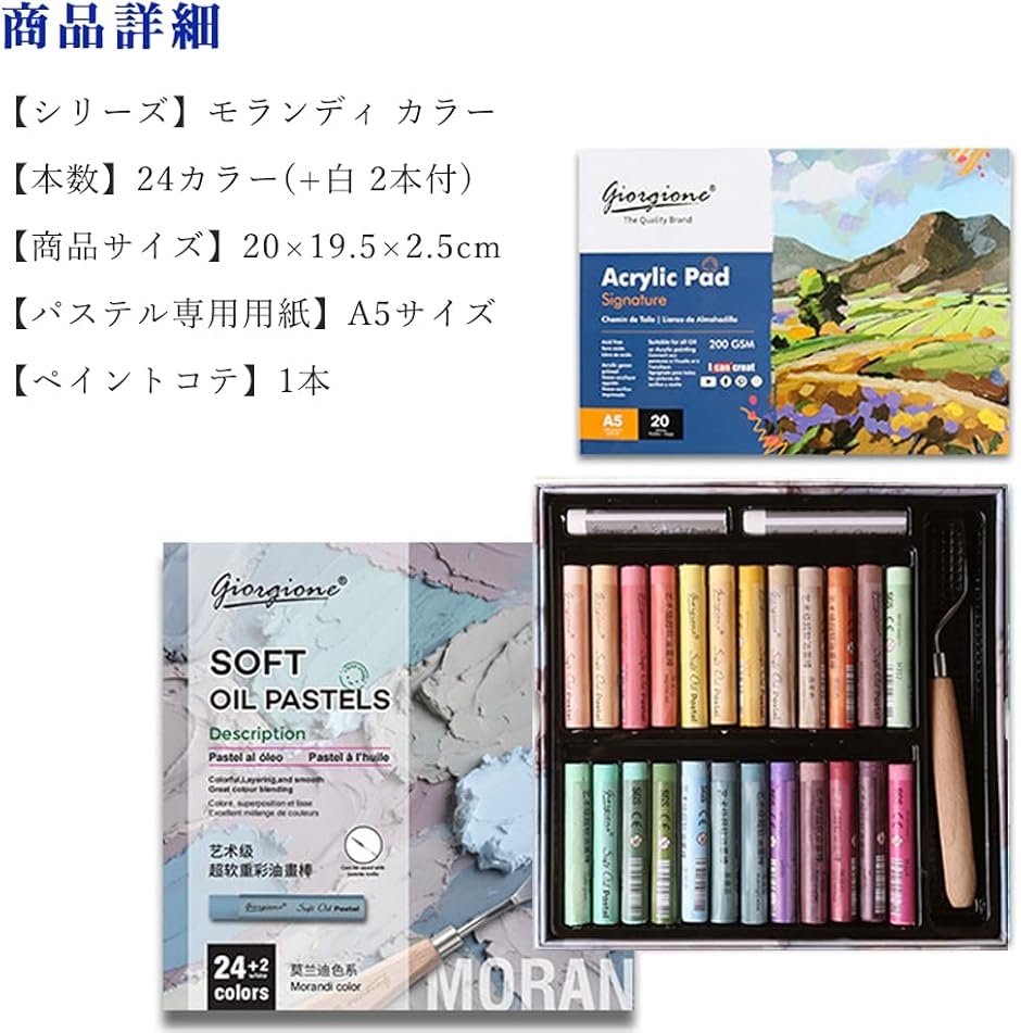 ペイントコテ＆パステル専用紙付き ソフトパステル お絵描き セット