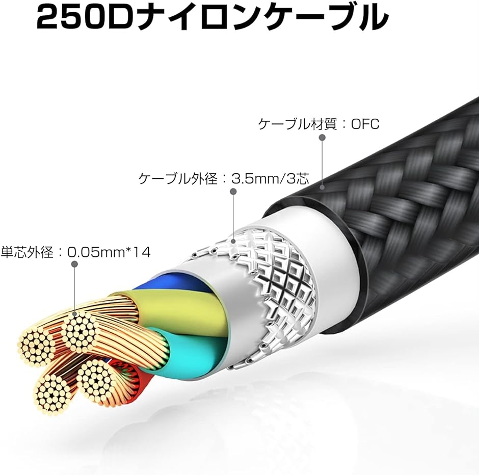 TCR70X ヘッドホンケーブル 交換ケーブル イヤホン・ヘッドホン用 Audio-Technica用 OFC 4芯( 4.4mm)｜horikku｜03