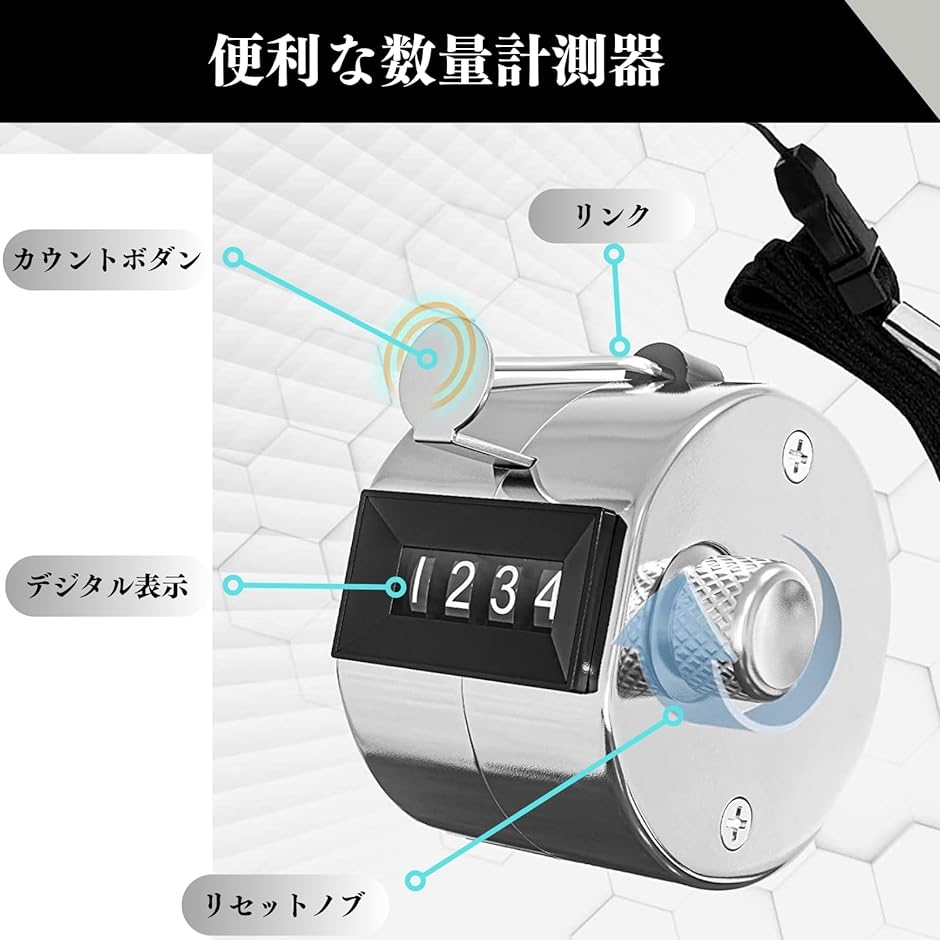 数取器 カウンター プラス 3個入 手持 4桁 手掌用 プラス数取器 金属製 手持ちカウンター 計数器 4桁タリーカウンター 機械式 軽量